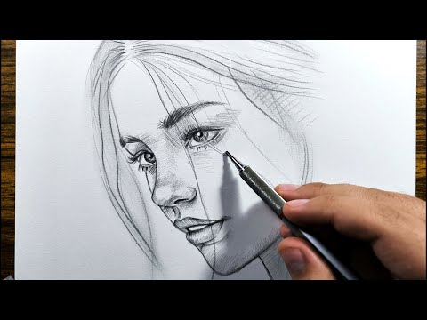 Cómo Dibujar un Rostro de mujer FÁCIL a Lápiz Paso a Paso