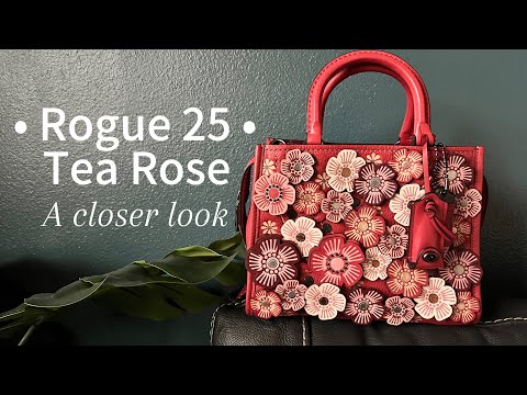 Coach Rogue 25 Collection Series Ep. 1 | Tea Rose Appliqué in Washed Red