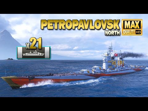 Cruiser Petropavlovsk  Citadels king on map North   World of Warships