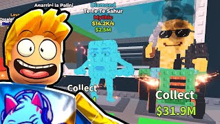 I COLLECTED NEW SECRETS AND IMPROVED FUSE MACHINE IN STEAL A BRAINROT CRAZY