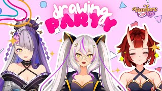 【DRAWING PARTY】Dibujando con las nenorras 🌸⛩🐈【Himeko Nagase | YandereL