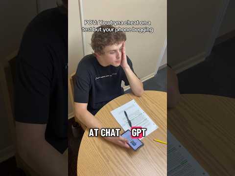 Phone acting like it’s brand new #pov #skit #school #cheatingontest #phonebugging