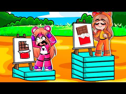 DIBUJA PARA SOBREVIVIR a la LAVA con MANDARINA en Roblox 🎨