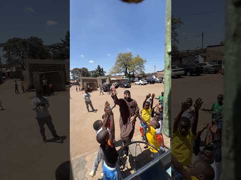 Having fun with the kids of Kibera at the Green Pastures School!! #halalwrist #basketball #minihoop