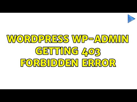 Wordpress wp-admin getting 403 forbidden error