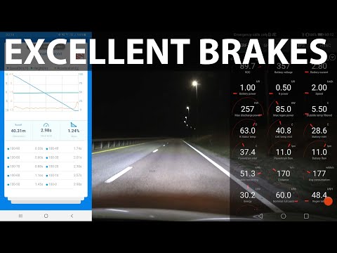 Tesla Model 3 SR+ 60 kWh acceleration and braking test