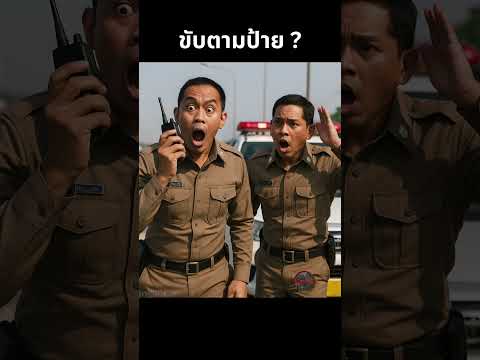 เมื่อคุณตำรวจบอกให้ขับตามตัวเลขบนป้ายทางหลวง #PantherThitiwat #funny