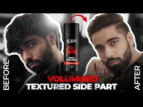 She Styled My Boring Hair | Textured Side Part Haircut | Hairstyle 2024 | Volume Powder