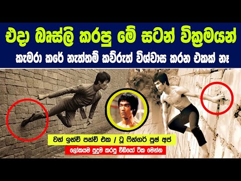 එදා බෘස්ලි කරපු මේ සටන් වික්‍රමයන් කැමරා වලට අහු කර ගත්තේ නැත්තම් කව්රුත් විශ්වාස කරන එකක් නෑ.