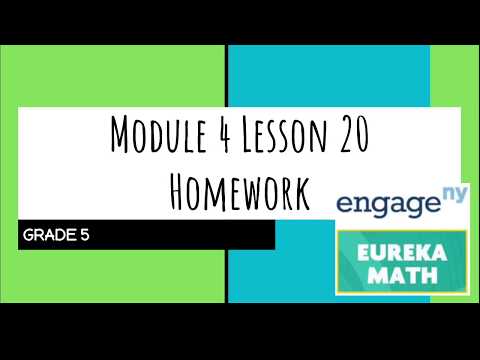 Engage NY // Eureka Math Grade 5 Module 4 Lesson 20...