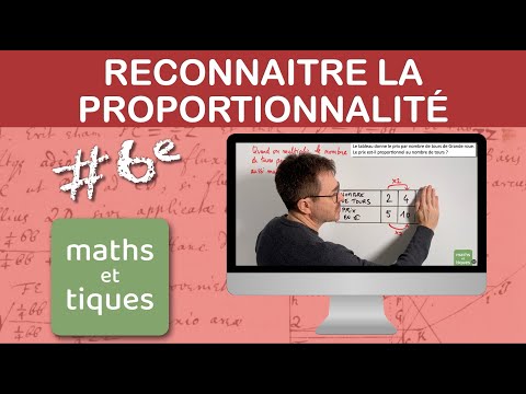 Reconnaître la PROPORTIONNALITÉ (avec tableau) - Sixième