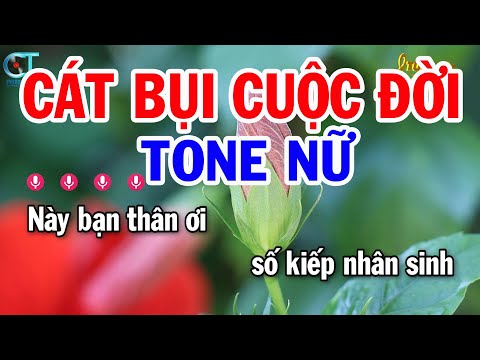 Karaoke Cát Bụi Cuộc Đời Tone Nữ ( Fm ) Nhạc Sống Tuấn Kiệt