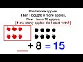 Addition and Counting in Word Problems