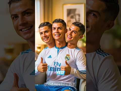 Cristiano Ronaldo wakes up with three heads. Who's going to help him? ๐คฏ ๐ฑ โ #shorts #ronaldo #messi