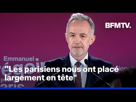 Emmanuel Grégoire annonce arriver "largement en tête" du 1er tour à Paris