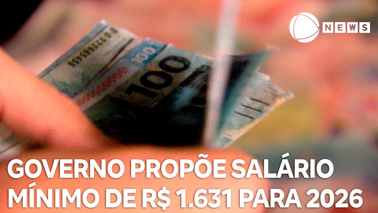 Governo projeta salário mínimo de R$ 1631 no Orçamento de 2026