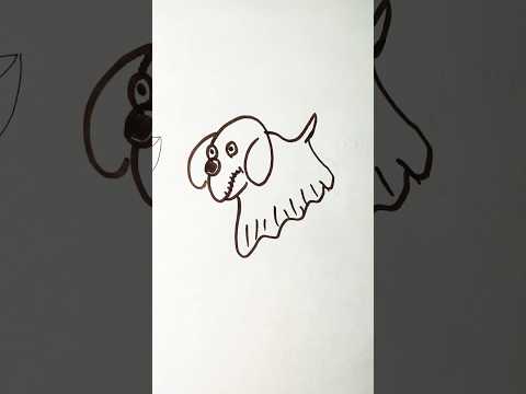 How To Draw Ghost Dog Drawing|| Halloween Special #horror #shorts #kidsdrawing #kidsvideo #ytviral