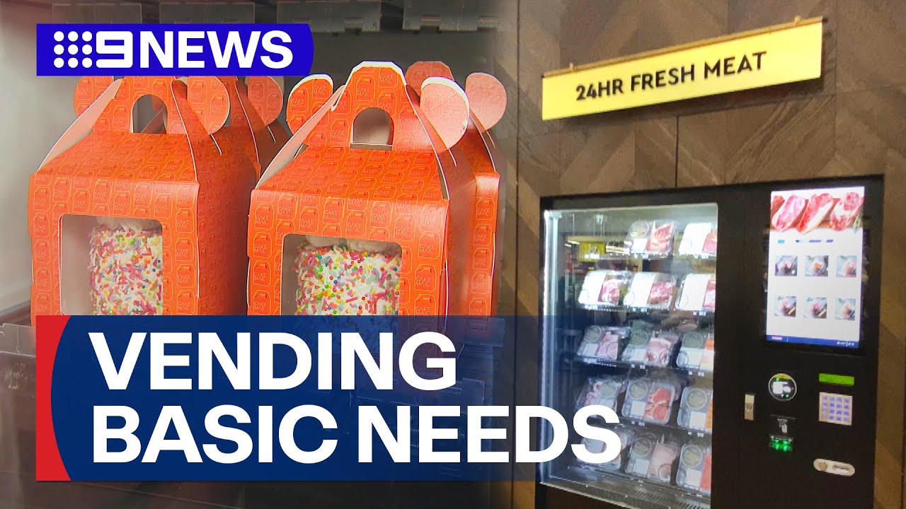 Surge in vending machine across Australia, as response to rising costs | 9 News Australia