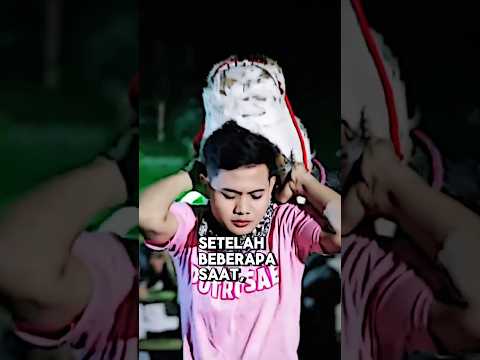 Kepala Banteng yang tak mau lepas dari Gilang‼️👿 #bantengan #jaranan #shorts