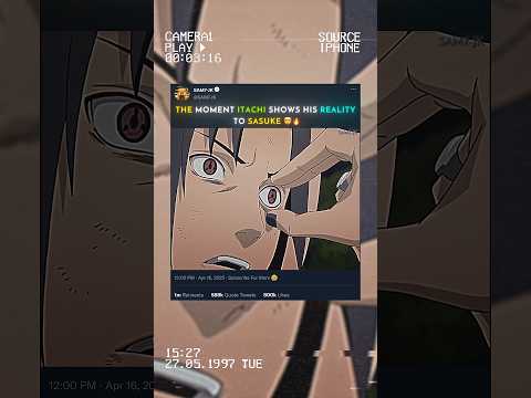 THIS IS MY REALITY 🥶... Itachi Vs Sasuke 🤯🔥