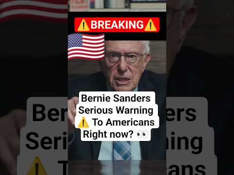 Breaking: Bernie Serious Warning ⚠️!!