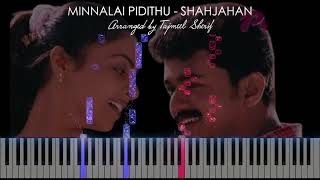Minnalai Pidithu - Shajahan | FUll Song Synthesia Piano Tutorial | Thalapathy Vijay