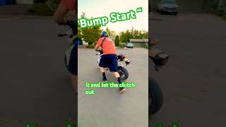 How To “BUMP START “ a Motorcycle With a Dead Battery 🪫 #bumpstart #motorcycle #start