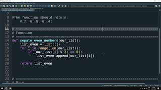 Python Programming – Function that Selects Only the Even Numbers from a List