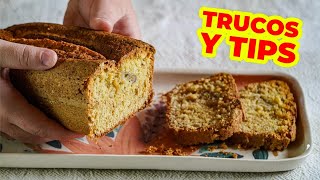 Budín de banana sin TACC esponjoso fácil y delicioso