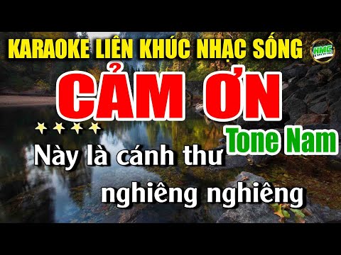 Karaoke Liên Khúc Trữ Tình Tone Nam Dễ Hát Nhất | Nhạc Xưa Bolero Tuyển Chọn – CẢM ƠN