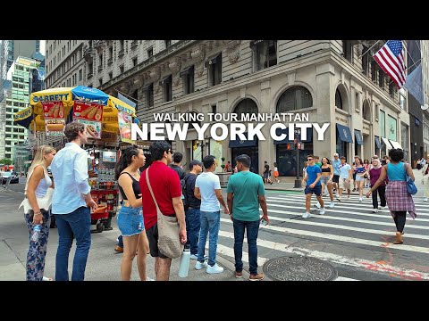New York Manhattan Summer Walk, 5th Avenue, Central Park, 7th Avenue, SoHo, Broadway, 42nd Street 4K