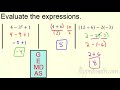 Understanding Numeric Expressions and Operations