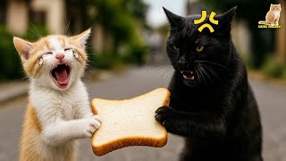 🍞 Padahal Laper Banget Tapi Rotinya Direbut Kucing Jahat 😾💔