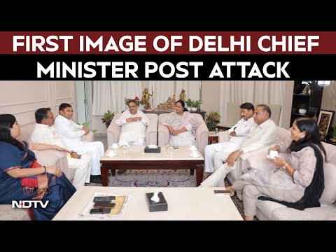 Rekha Gupta Attacked | First Image Of Delhi Chief Minister Rekha Gupta After Attack, Meets BJP MPs