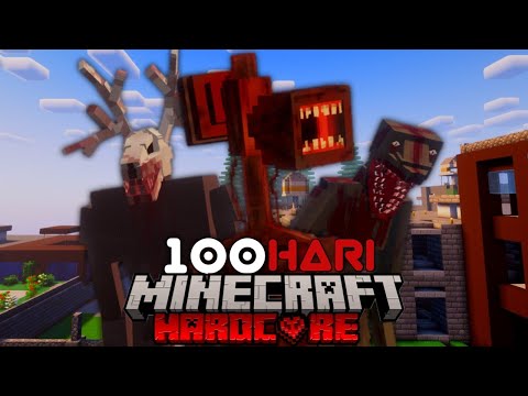 100 Hari Di Minecraft Hardcore Kota Siren Head