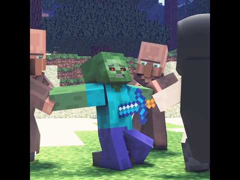 Can steve saves his zombie father? 🥺 #shorts #minecraft