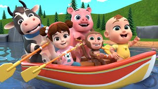 Row, Row, Row with Animal Friends | Lalafun Nursery Rhymes & Kids Songs