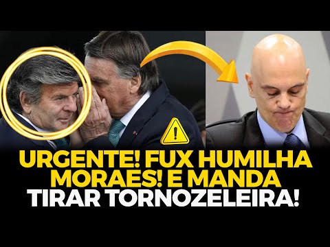 Moraes foi HUMILHADO! Fux bate de frente contra ele e exige retirada de tornozeleira no Bolsonaro