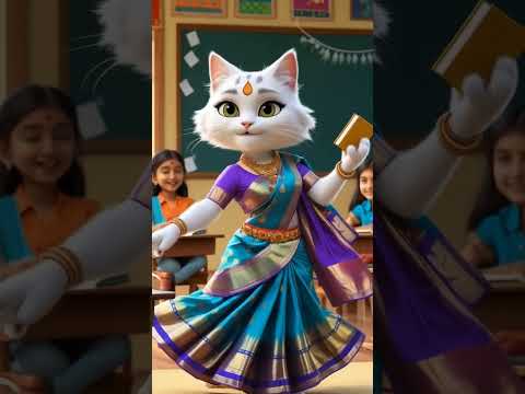 Cute kitten School dance 🥰🥰 #cutecat #catvideos