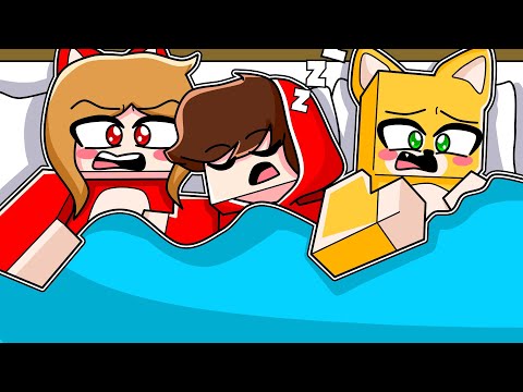 MORA DUERME CON SPARTOR Y UNA AMIGA en MINECRAFT 😱 ¿DORMIMOS JUNTOS EN LA NOCHE?