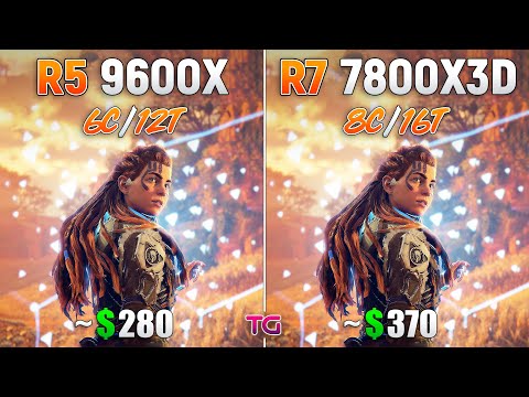 Ryzen 5 9600X 105W vs Ryzen 7 7800X3D - Test in 10 Games | Windows 11 24H2