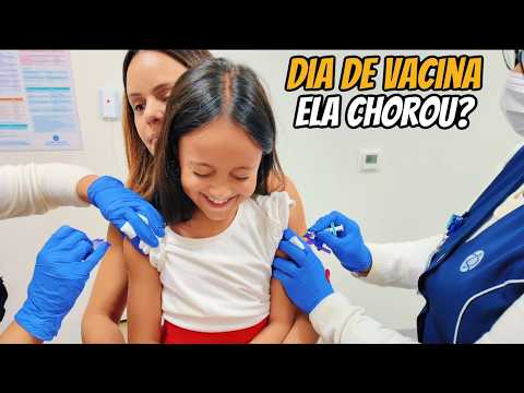 Lara e Lian tomando 3 VACINAS: Dia de CUIDAR da saude dos meus FILHOS: