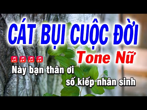 Cát Bụi Cuộc Đời Karaoke Tone Nữ ( Mi Thứ ) NS Tuyết Nhi