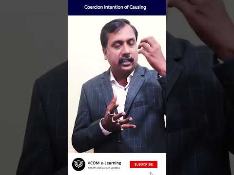 Coercion Intention Of Causing - #Shortvideo - #businessregulatoryframeworks -Video@60