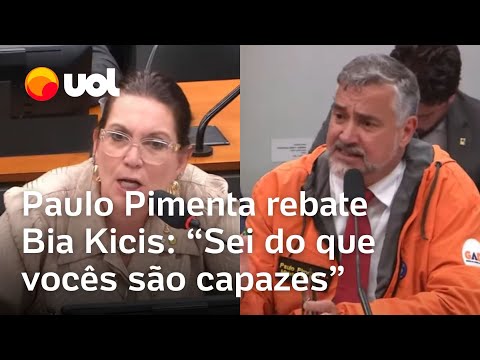 Paulo Pimenta rebate Bia Kicis e Eduardo Bolsonaro: 'Eu sei do que vocês são capazes'; veja vídeo