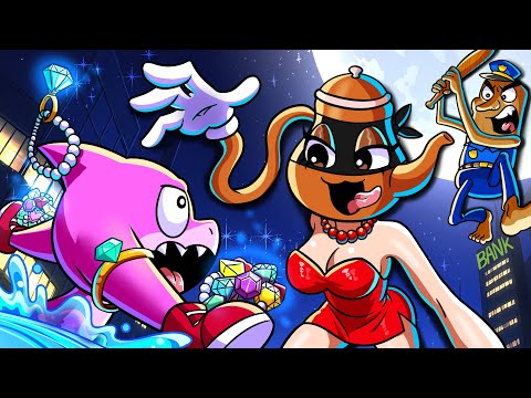 [ANIMATION] Thief Ta Ta Ta Sahur vs Tralalero Tralala! Protect the Treasure! | Sprunki & Brainrot
