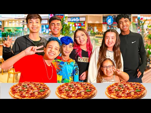 QUAL YOUTUBER COME MAIS PIZZA NO RESTAURANTE? MC DIVERTIDA ESTEVÃO GABRIEL MARCELA HENRIQUE LULU GUI