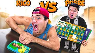 COMPLETANDO O ÁLBUM COM BAFÃO INSANO (Rico Vs pobre Episódio 81)