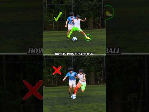 How to PROTECT THE BALL ⚽️💪🏼 #football #footballskills #soccer #shorts