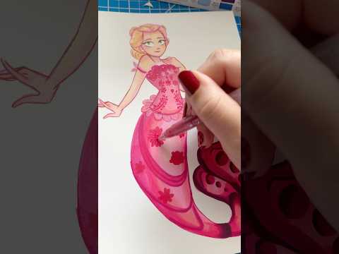 Drawing Elina from Mermaidia #mermay #artshorts #art #barbie #barbieart
